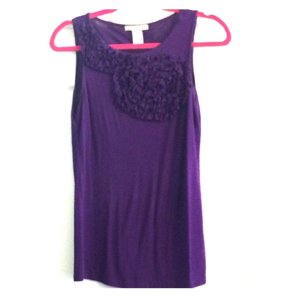 Purple shirt with accent at top